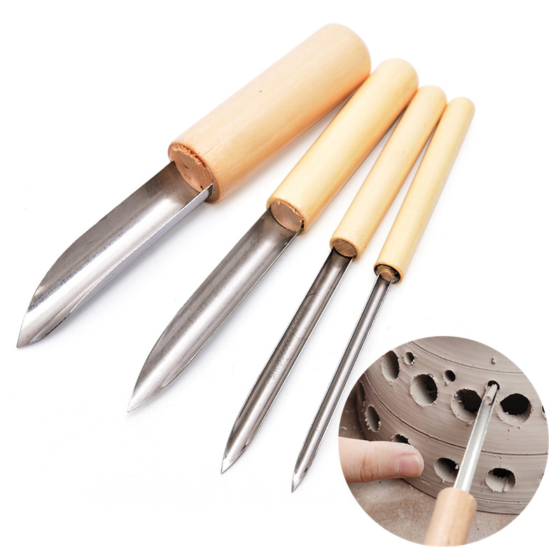 Wood Chisel Set - Dziurkacz do ceramiki 4 sztuki/zestaw głowica