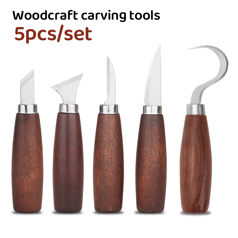 Wood Chisel Set - 5 szt. narzędzi do rzeźbienia w