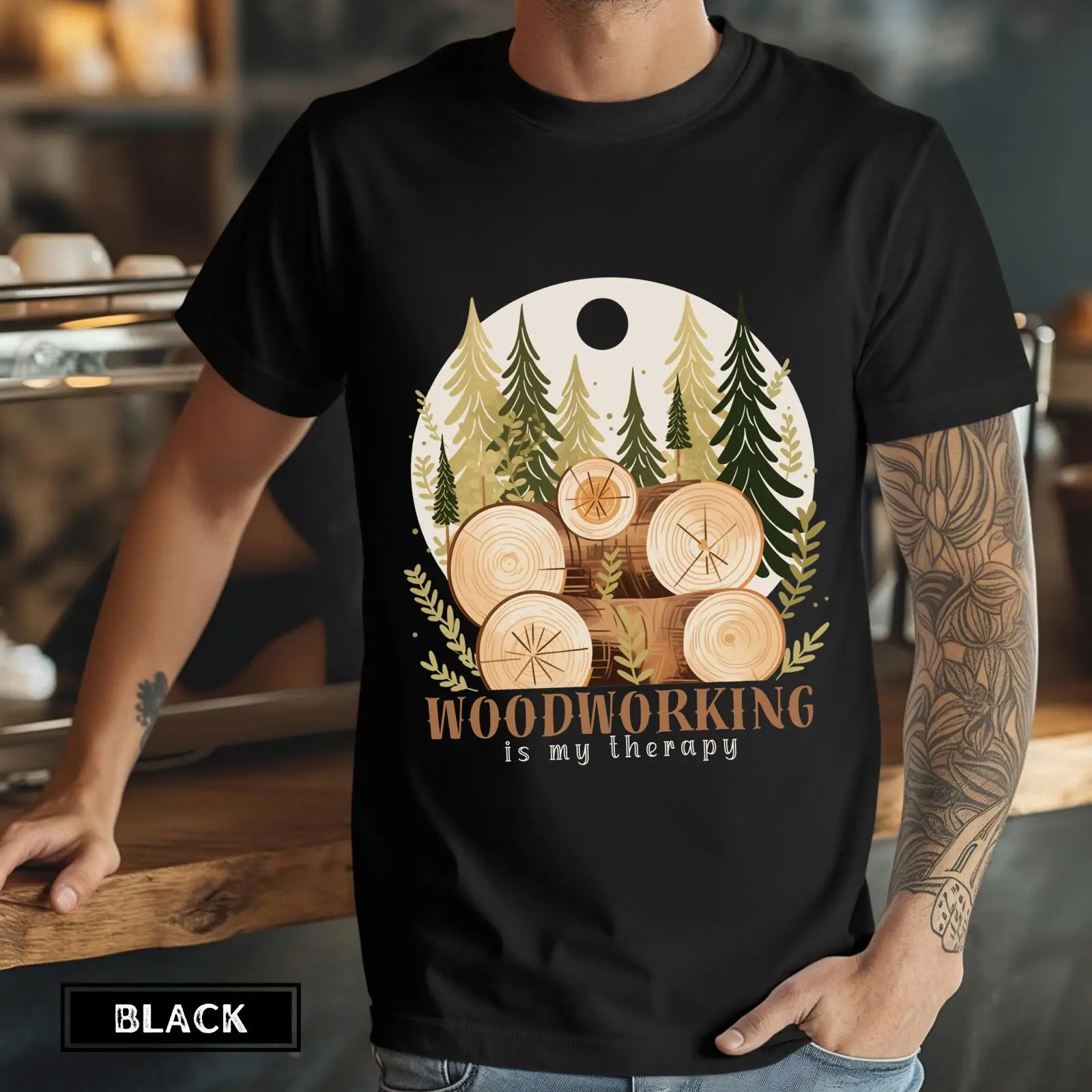 Woodworking Therapy - Koszulka Stolarstwo To Moja Terapia Stolarz