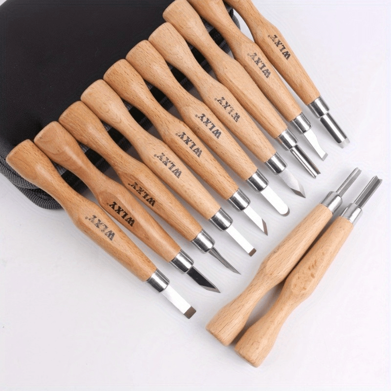 Wood Chisel Set - Zestaw 12 profesjonalnych dłut i noży
