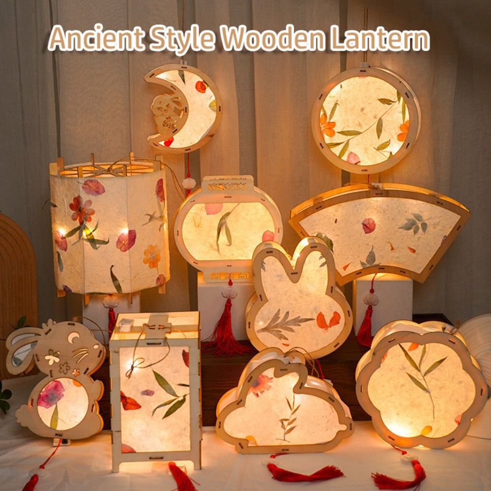 Woodworking Rabbet - Średnio jesienna latarnia z królikiem w