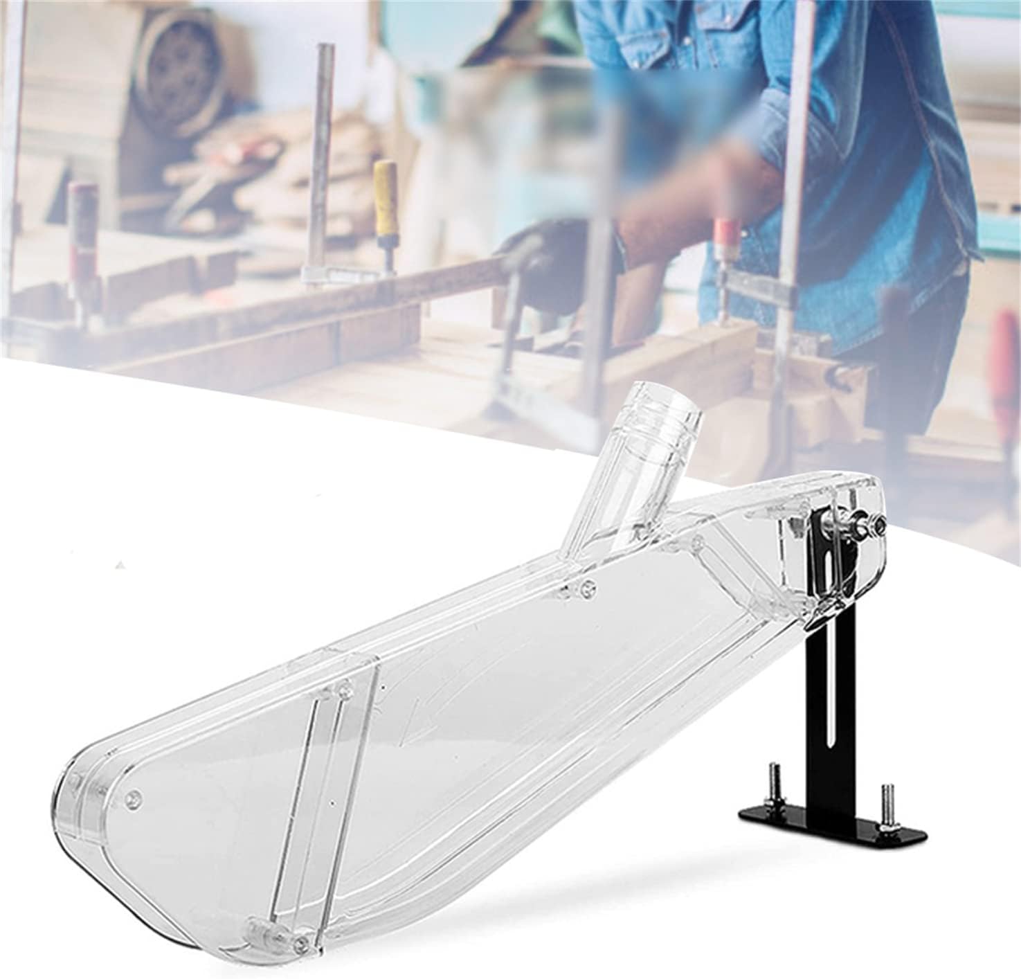 Woodworking Dust Collection - Przezroczysta osłona przeciwpyłowa do piły stołowej
