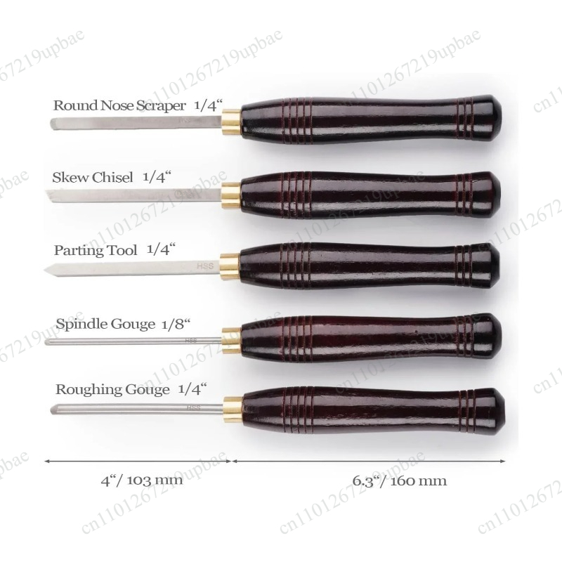 Wood Chisel Set - 5-częściowy zestaw dłut tokarskich HSS z