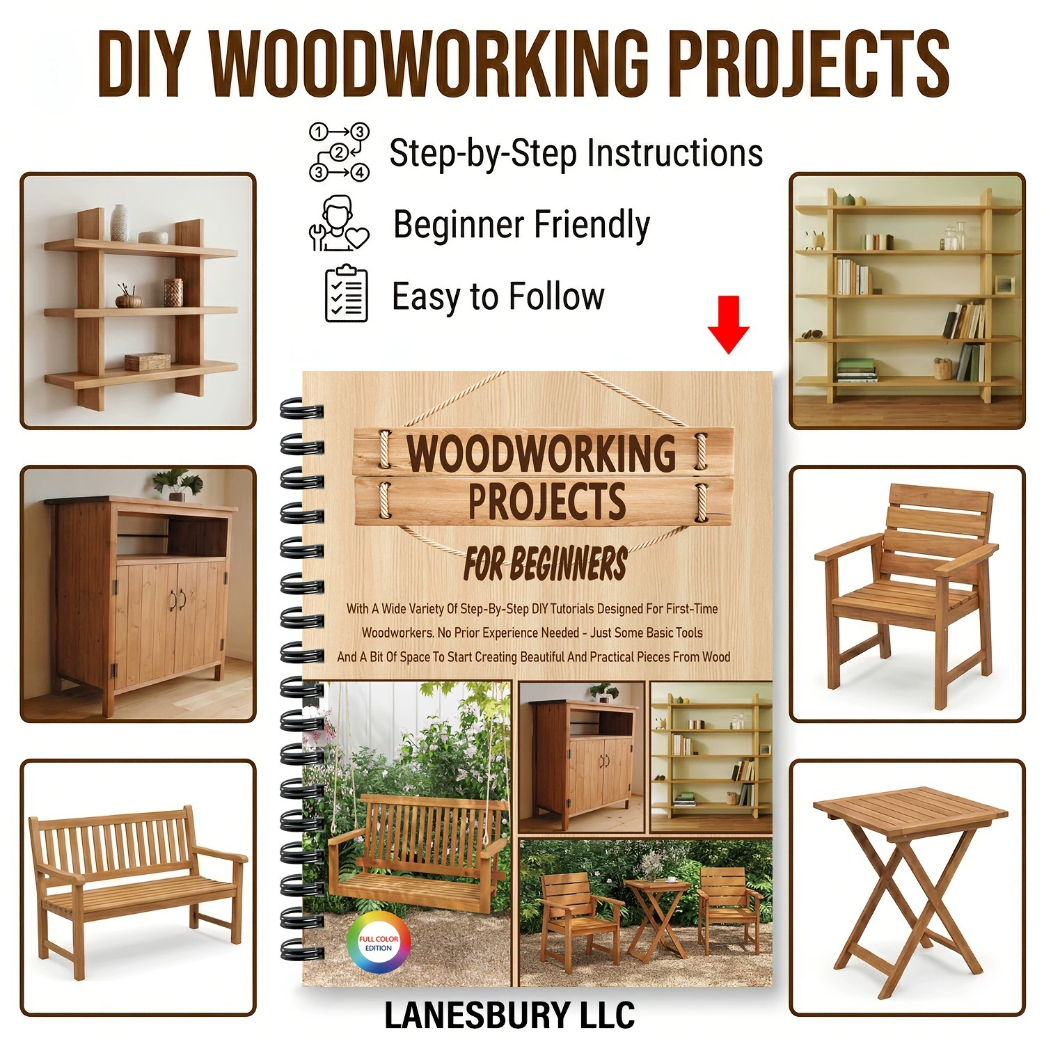 Książka z projektami stolarski – Woodworking Ebook recenzja i cena