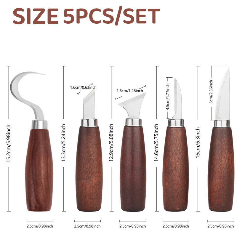 5 szt. narzędzi do rzeźbienia  – Wood Chisel Set recenzja i cena