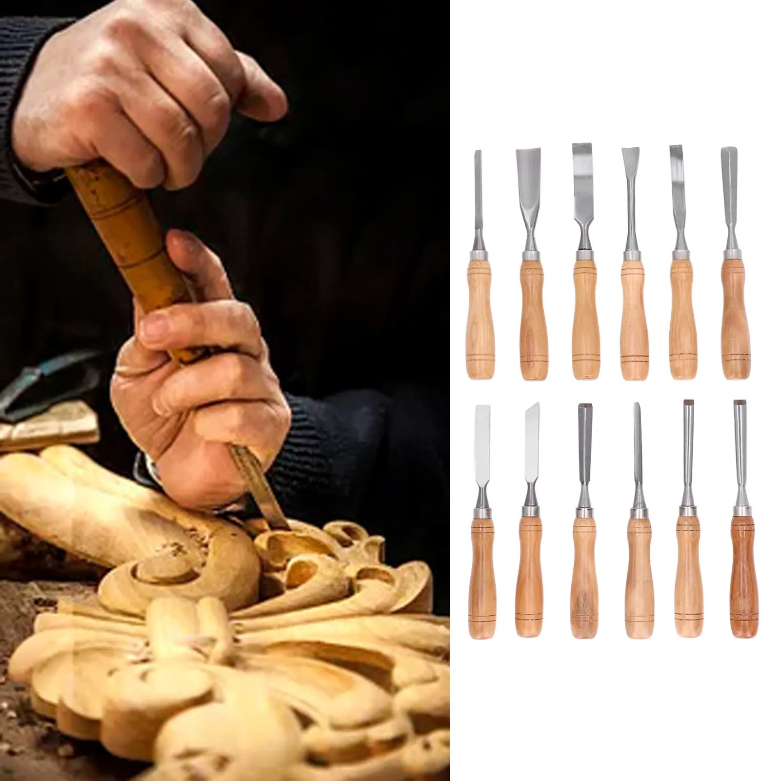 12 sztuk/zestaw Narzędzi do Rz – Wood Chisel Set recenzja i cena